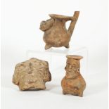KONVOLUT, präkolumbisch, wohl Azteken, Terrakotta,