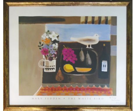 MARY FEDDEN (British,1915-2012), 'The White Bird', offset lithograph, signed and inscribed, 59cm x 68cm, framed and glazed.(S