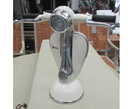 TABLE LAMP, in the form of a Vespa front, 39cm H.