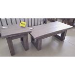 SET OF MODELLI LIVE EDGE COFFEE AND SIDE TABLE