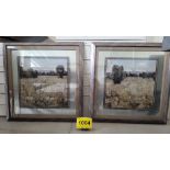 PAIR OF MERCANA FRAMED 'SERENE LANDSCAPE' - 32" X 32"