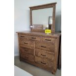 ADIRONDACK NINE DRAWER DRESSER - MSRP $3,999.00 W/ ADIRONDACK HIGH DRESSER MIRROR - MSRP $632.00