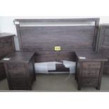 SET OF (1) RUSTIC LOFT KING BED - MSRP $3,194.00 W/ (2) RUSTIC LOFT NIGHTSTANDS - MSRP $1,245.00 EA.