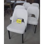 UPHOLSTERED SIDE CHAIRS W/ METAL LEGS