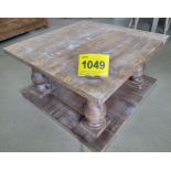 DISTRESSED FINISH COFFEE TABLE - 36" X 36" X 18"