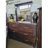 SAWMILL DRESSER, SIX DRAWER, 56" - MSRP $3,672.00 W/ SAWMILL DRESSER MIRROR -MSRP $632.00
