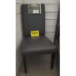 BROCK PARSON SIDE CHAIR W/ VINY; ROUGH SAWN LEGS - MSRP $984.00