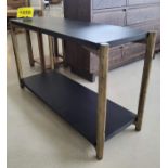 BLACK AND GOLD CONSOLE TABLE - 53" X 19" 30"