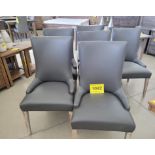 GREY LEATHER SIDE CHAIR