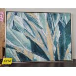 STREAMLINE ART EMBELLISHED CANVAS IN FLOATING FRAME - 36" X 48"