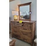 SERENA LIVE EDGE NINE DRAWER DRESSER - MSRP $5,063.00 W/ SERENA LIVE EDGE DRESSER MIRROR - MSRP $