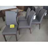 ERIKA UPHOLSTERED SIDE CHAIR W/ BLACK WALNUT LEGS - MSRP $564.00 EA.