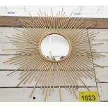 NYAMBI GOLD LEAF FINISH MIRROR 38" DIAM. - MSRP $299.00