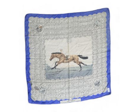 Horse Racing Interest: Welch, Margetson &amp; Co. Ltd London, a silk scarf depicting Winners of the Derby from the Commenceme