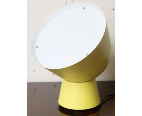 A contemporary Swedish Ola Wihlborg for Ikea yellow metallic lamp with opaque plastic shade, 31cm high&nbsp; Condition Report