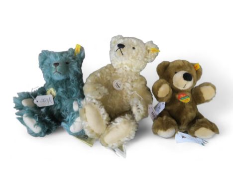 Two Classic Steiff bears including numbers 28, 35 and a Cosy Friends bear Condition Report:Available upon request