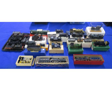 A collection of kit-built model railway locomotives, including examples by Slater's, E.M.K.D.E., Harris Kits, Piercy and Maje