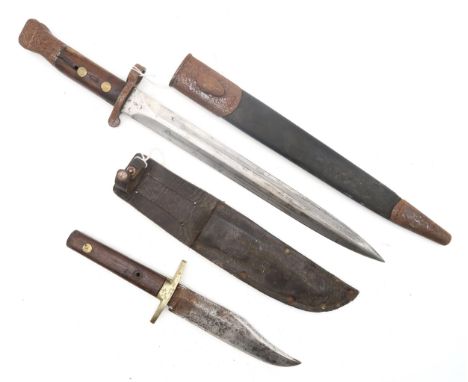 A British Lee Metford 1888 pattern bayonet by Wilkinson, London, the ricasso numbered 11 '97 and stamped with VR cipher, the 