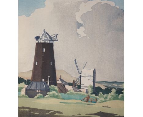 Eric Slater (British, 1896-1963) Clayton Mills, Sussexwoodcutsigned and titled in pencil28 x 26cm Good impression, colours st