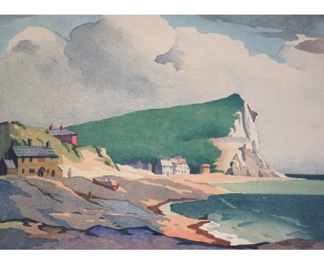 Eric Slater (British, 1896-1963) Seaford Head, Sussexwoodcutsigned and titled in pencil26 x 36cm Even discolouration of the g