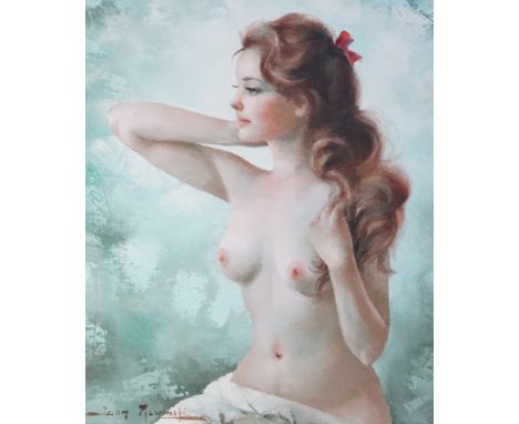 Igor Talwinski (Polish, 1907-1983) Nude studyoil on canvassigned55 x 46cm In good untouched condition, possibly needing a lig