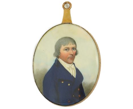 Frederick Buck (1771-1840) Miniature portrait of Sir Broderick Chinnery Bart M.P. (1742-1808)watercolour on ivory6.5 x 5.3cm,