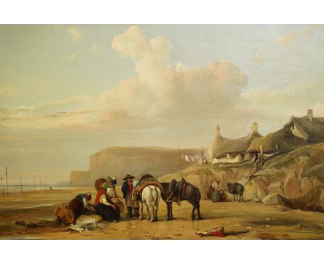 Richard Parkes Bonnington (1802-1828) 'Low Tide, Normandy Close'oil on canvassigned44 x 65cm Oil on canvas relined 10 to 20 y