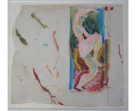 Edward Wolfe (South African, 1897-1982) Design for a screen, c.1918ink and oil on paper18 x 20cmThe vendor acquired this work