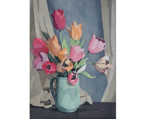 Eric Slater (British, 1896-1963) Tulipswoodcutsigned and titled in pencil33 x 24.5cm Good clean condition with fair strength 