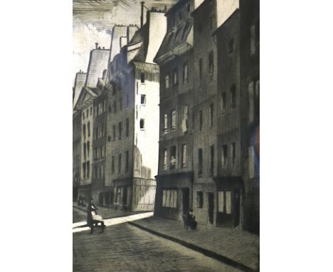 Christopher Richard Wynne Nevinson (English, 1889-1946) 'Quartier Latin'drypoint etchingsigned in pencil35 x 25cm A good impr