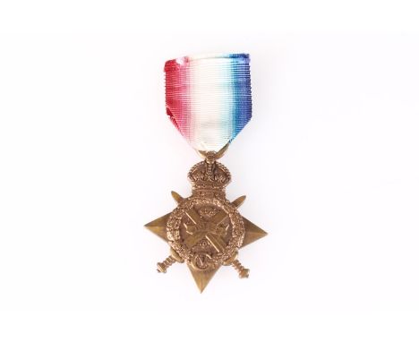 Medals of 573 Private J Quinn of the Black Watch Royal Highlanders comprising WWI 1914 Mons star [573 PTE J QUINN R HIGHRS]. 