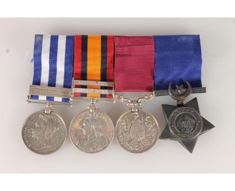Medals of 2417 and 3508 Quartermaster Sergeant J Williams of the 2nd Battalion King's Own Scottish Borderers comprising Egypt