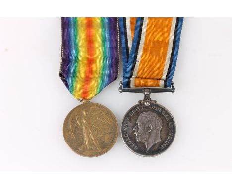 Medals of S-23823 Private W Cairney of the Black Watch Royal Highlanders comprising WWI war medal and victory medal [S-23823 