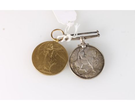 Medals of 4531 Private A G Inglis of the Royal Scots comprising WWI war medal and victory medal [4531 PTE A G INGLIS R SCOTS]