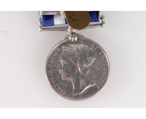 Medal of 1372 Sergeant R Horsley of the 2nd Battalion King's Own Scottish Borderers comprising Egypt medal 1882 (undated) wit