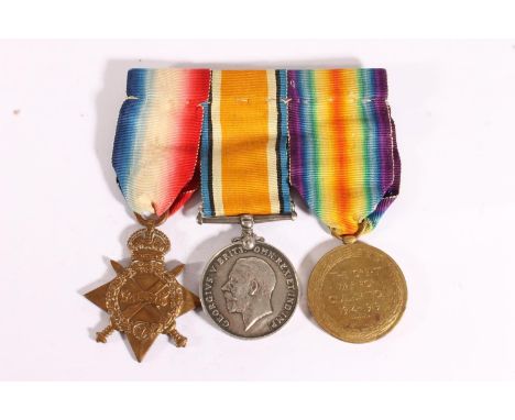 Medals of 11354 Private A W Davidson of the Kings Own Scottish Borderers KOSB comprising WWI war medal, victory medal and 191