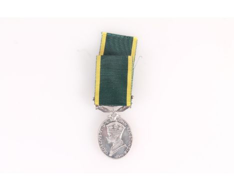 Medal of 3190154 Private R Jones of the Kings Own Scottish Borderers comprising George VI efficiency medal with TERRITORIAL c