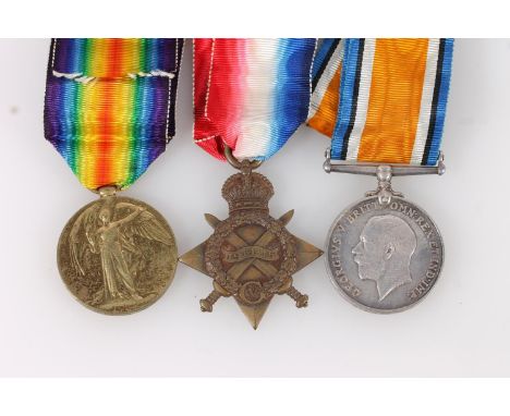 Medals of 7242 Private Robert Simpson of the 1st/4th Battalion Kings Own Scottish Borderers KOSB who died 12th July 1915, com