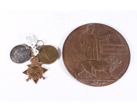 Medals of CH17680 Private Andrew Millar of the Royal Marine Light Infantry who served on HMS Laurentic, died 25th January 191
