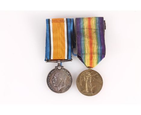 Medals of 31222 Private G Ford of the Royal Scots comprising WWI war medal and victory medal [31222 PTE G FORD R SCOTS]. (2) 