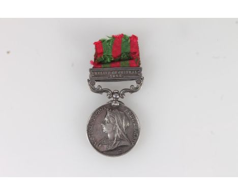 Medal of 3076 Private G Roberts of the 2nd Battalion King's Own Scottish Borderers comprising India medal 1895 with 'RELIEF O