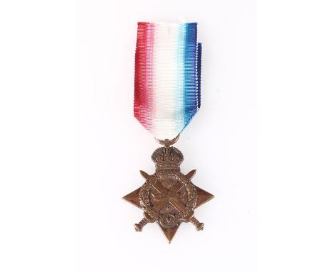 Medal of 444 Private R Hill of the 1st Battalion Seaforth Highlanders comprising WWI 1914 Mons star [444 PTE R HILL 1/SEA HIG