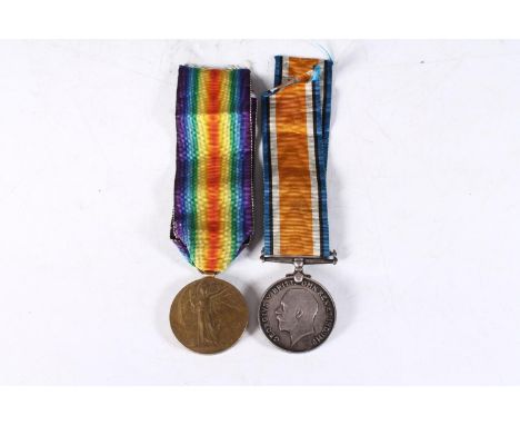 Medals of 65742 Private G Moore of the Highland Light Infantry, comprising WWI war medal and victory medal [65742 PTE G MOORE