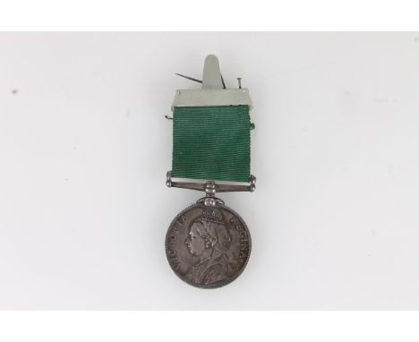 Medal of Private J Storrie of the 1st Roxburgh and Selkirk Rifle Volunteers comprising Victoria Volunteer long service medal 