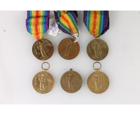 Six WWI Victory medals to Black Watch Royal Highlanders,&nbsp; Army Service Corps, Seaforth Highlanders, Argyll and Sutherlan