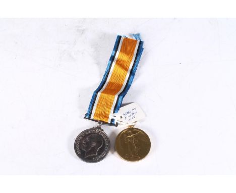 Medals of 32281 Private F Wilson of the Highland Light Infantry, comprising WWI war medal and victory medal [32281 PTE F WILS