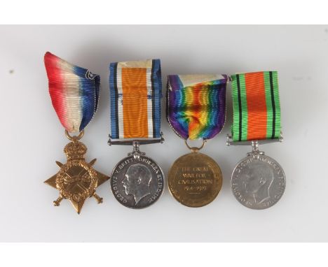 Medals of Captain J M Dun of the 4th Battalion Kings Own Scottish Borderers and resident of Galashiels comprising WWI war med
