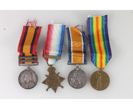 Medals of 4134 Corporal R Aldridge of the 3rd Dragoon Guards comprising Boer War Queens South Africa medal with 'SOUTH AFRICA