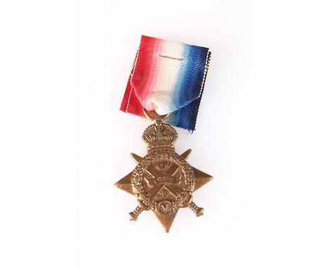 Medal of 6746 Private F Dalgarno of the 2nd Battalion Highland Light Infantry comprising WWI 1914 Mons star [6746 PTE F DALGA
