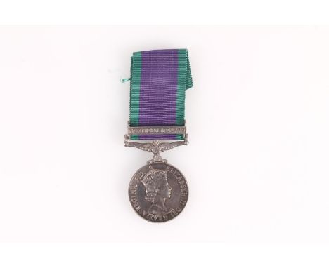 Medals of 23989403 Private T W Beech of the Light Infantry? comprising Elizabeth II general service medal (1962 For Campaign 